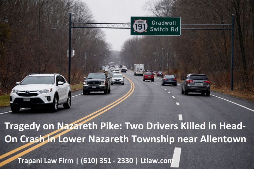 Two drivers killed in a Nazareth Pike Head-On Car Accident in February, 2026