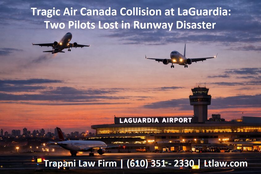 Air Canada fatal airplane crash at LaGuardia in New York , NY