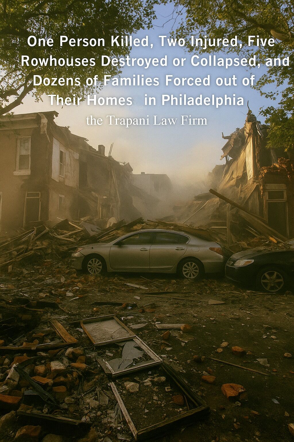 Philadelphia Legal News: 1 Person Killed, 2 Injured, 5 Rowhouses Destroyed or Collapsed, and Dozens of Families Forced out of Their Homes in Nicetown in a Philadelphia Explosion