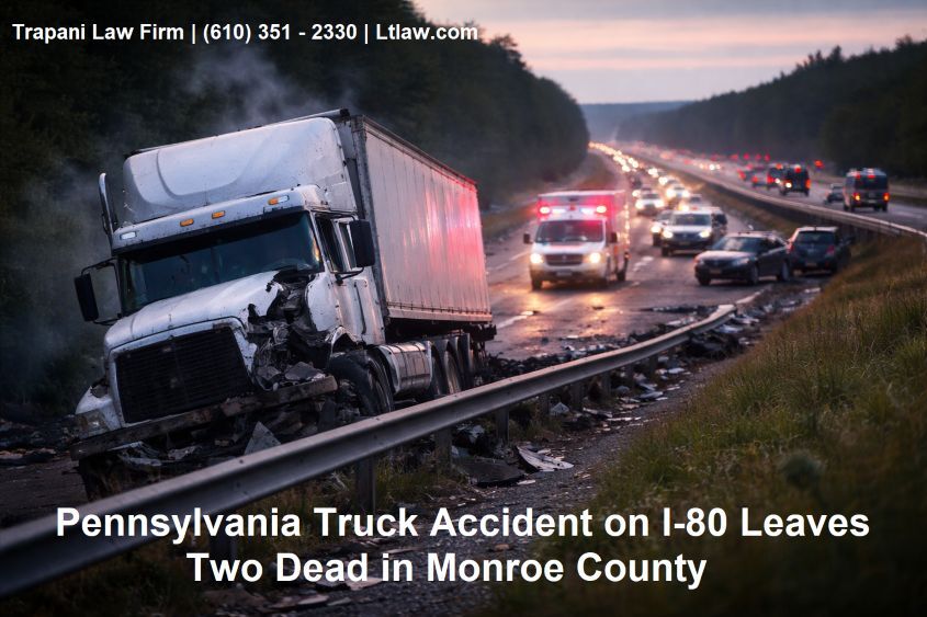 Pennsylvania Truck Accident on I-80 Leaves Two Dead in Monroe County